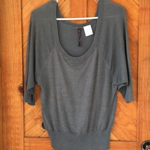 Wide Neck Dolman Sweater